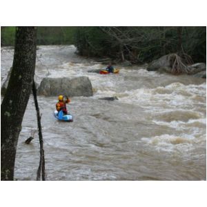 Two Scotts at top of the big South Fork rapid (Photo by Lou Campagna - 4/26/04)