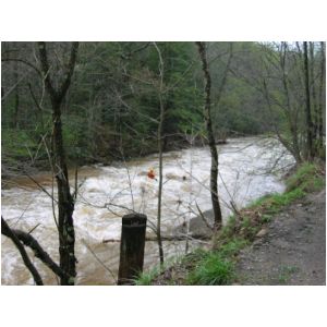 Zman continuing below the big South Fork rapid (Photo by Lou Campagna - 4/26/04)