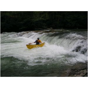 Jim Pruitt in Crapper Falls (Photo by Scott Gravatt - 4/27/04)