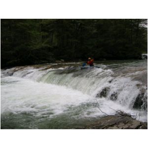 Scott Zetterstorm in Crapper Falls (Photo by Scott Gravatt - 4/27/04)