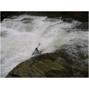 Keith Merkel running Submarine, a.k.a. Where's Wellman Falls (Photo by Scott Gravatt - 4/27/04)