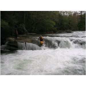 Jim Pruitt running Lunch Ledge (Photo by Bob Maxey - 4/27/04)