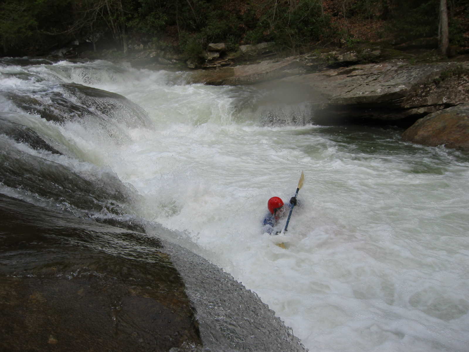 Bob Maxey at bottom of Lunch Ledge (Photo by Scott Gravatt - 4/27/04)