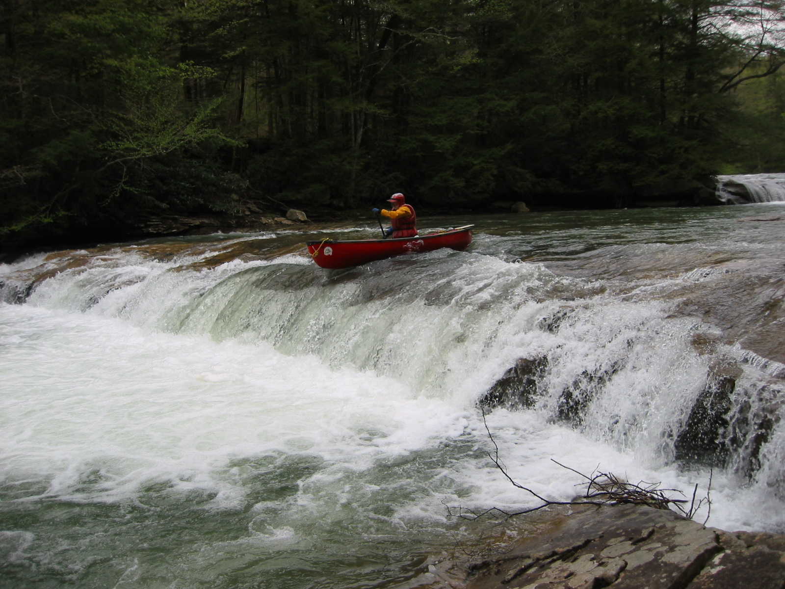 Rick Koller in Crapper Falls (Photo by Scott Gravatt - 4/27/04)