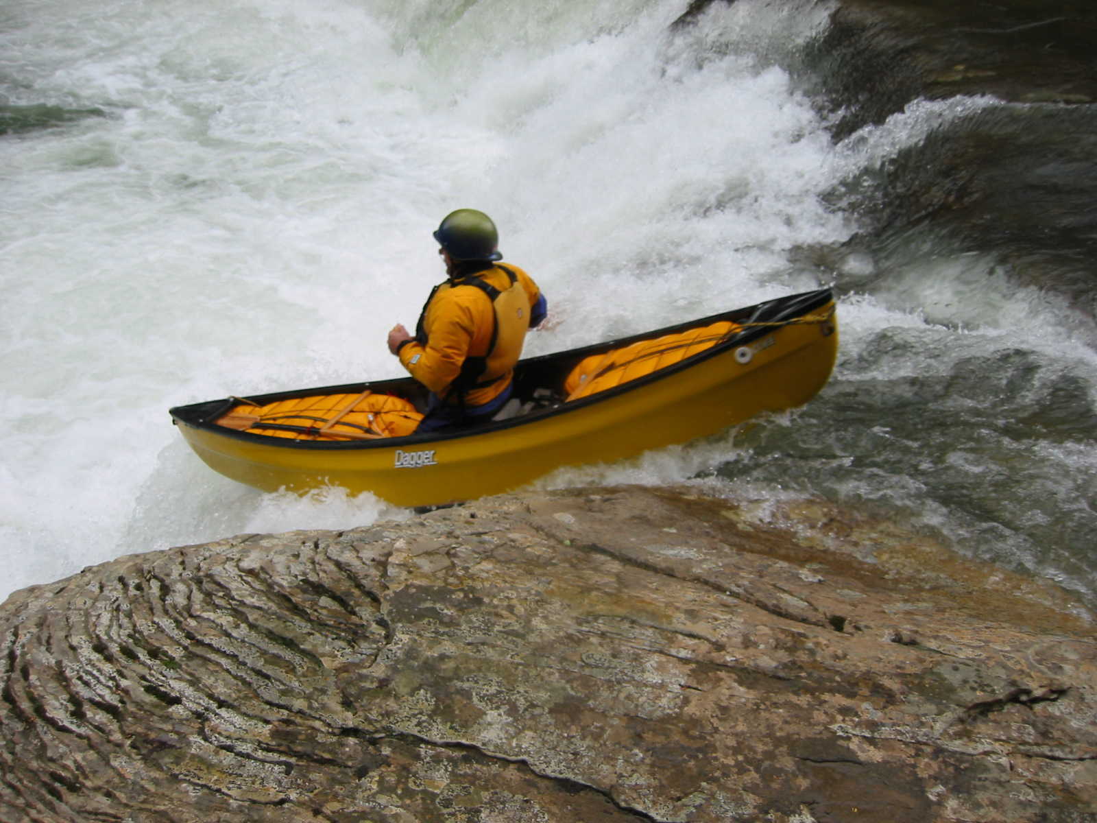 Jim Pruitt running Flake Falls (Photo by Scott Gravatt - 4/27/04)