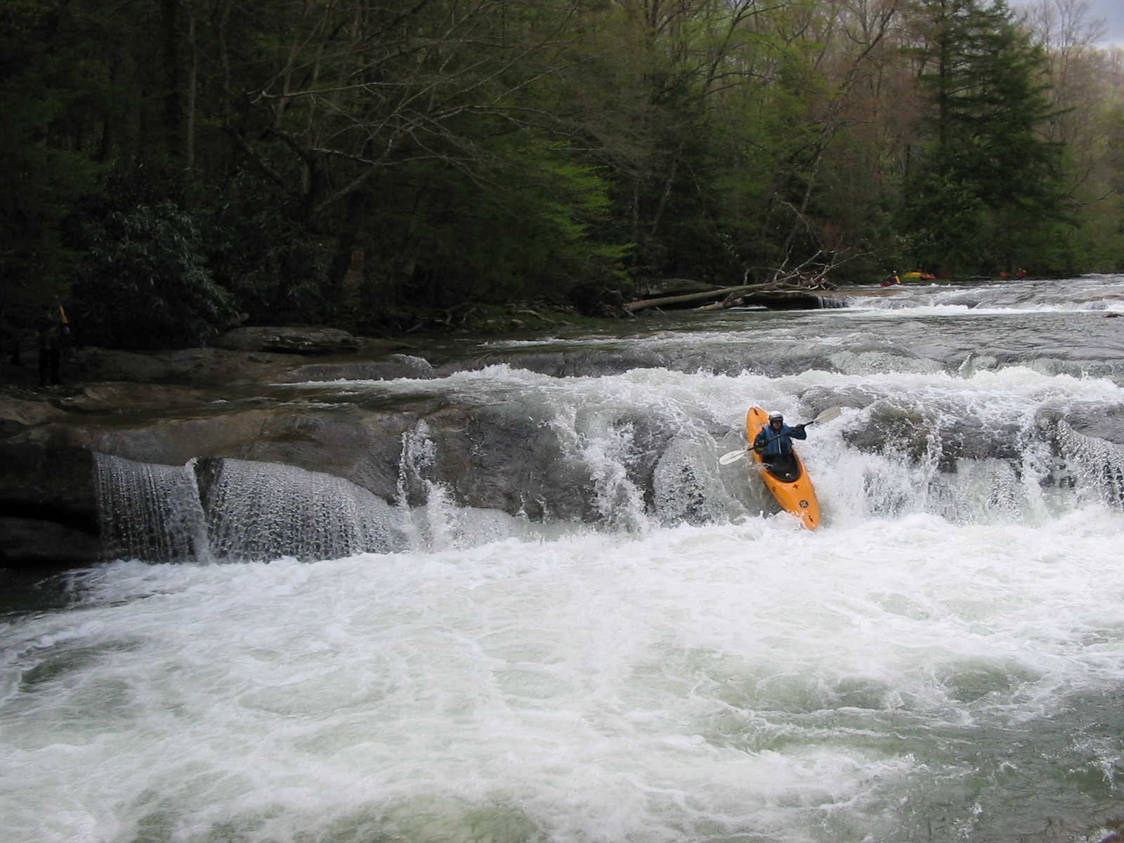 Keith Merkel running Lunch Ledge (Photo by Bob Maxey - 4/27/04)