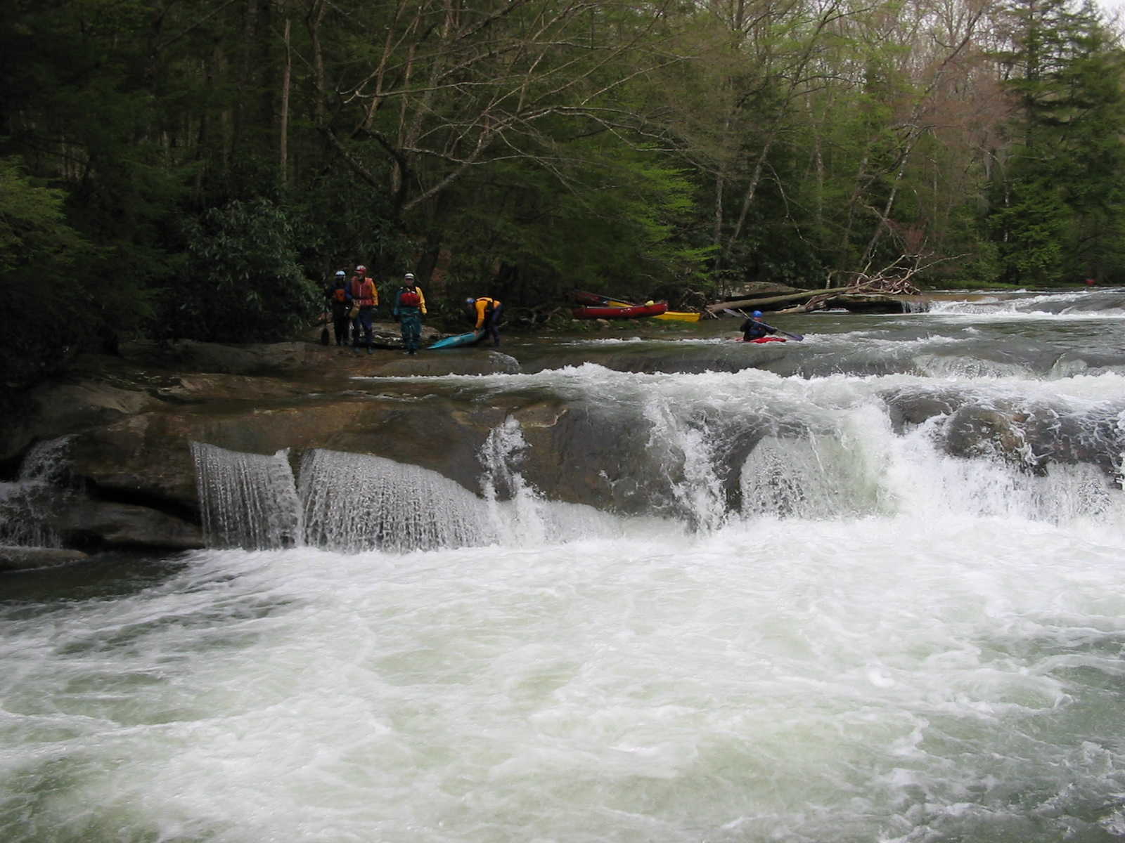 Mike Wellman approaching Lunch Ledge (Photo by Bob Maxey - 4/27/04)