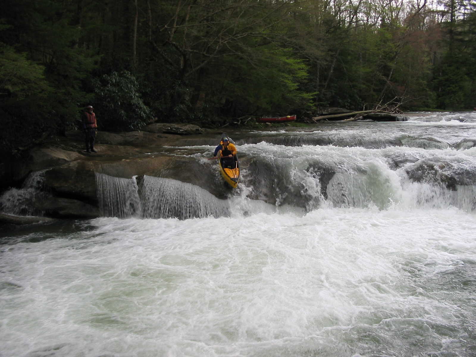 Jim Pruitt running Lunch Ledge (Photo by Bob Maxey - 4/27/04)