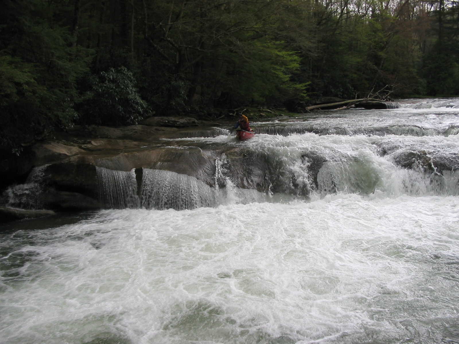 Rick Koller running Lunch Ledge (Photo by Bob Maxey - 4/27/04)