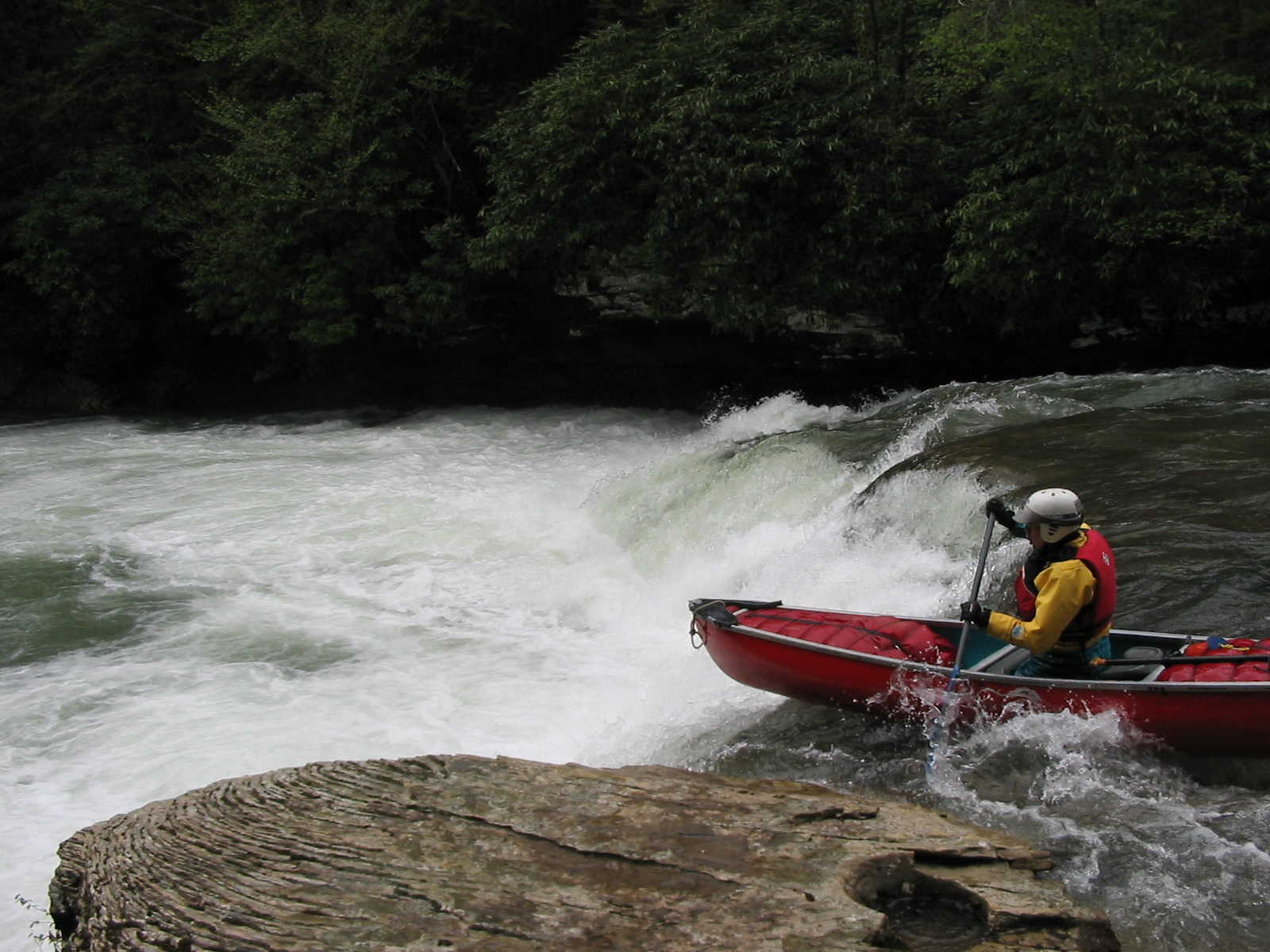 Lou Campagna running the Flake (Photo by Bob Maxey - 4/27/04)