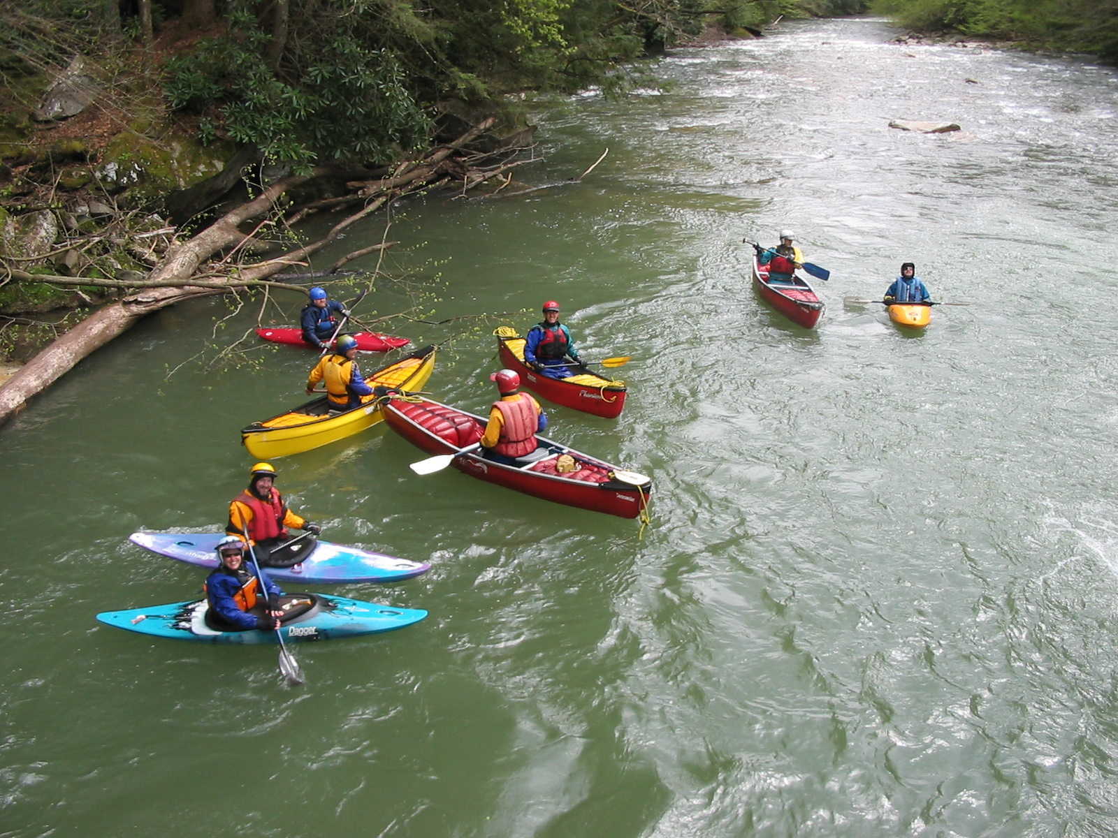 One happy group on the Back Fork (Photo by Bob Maxey - 4/27/04)