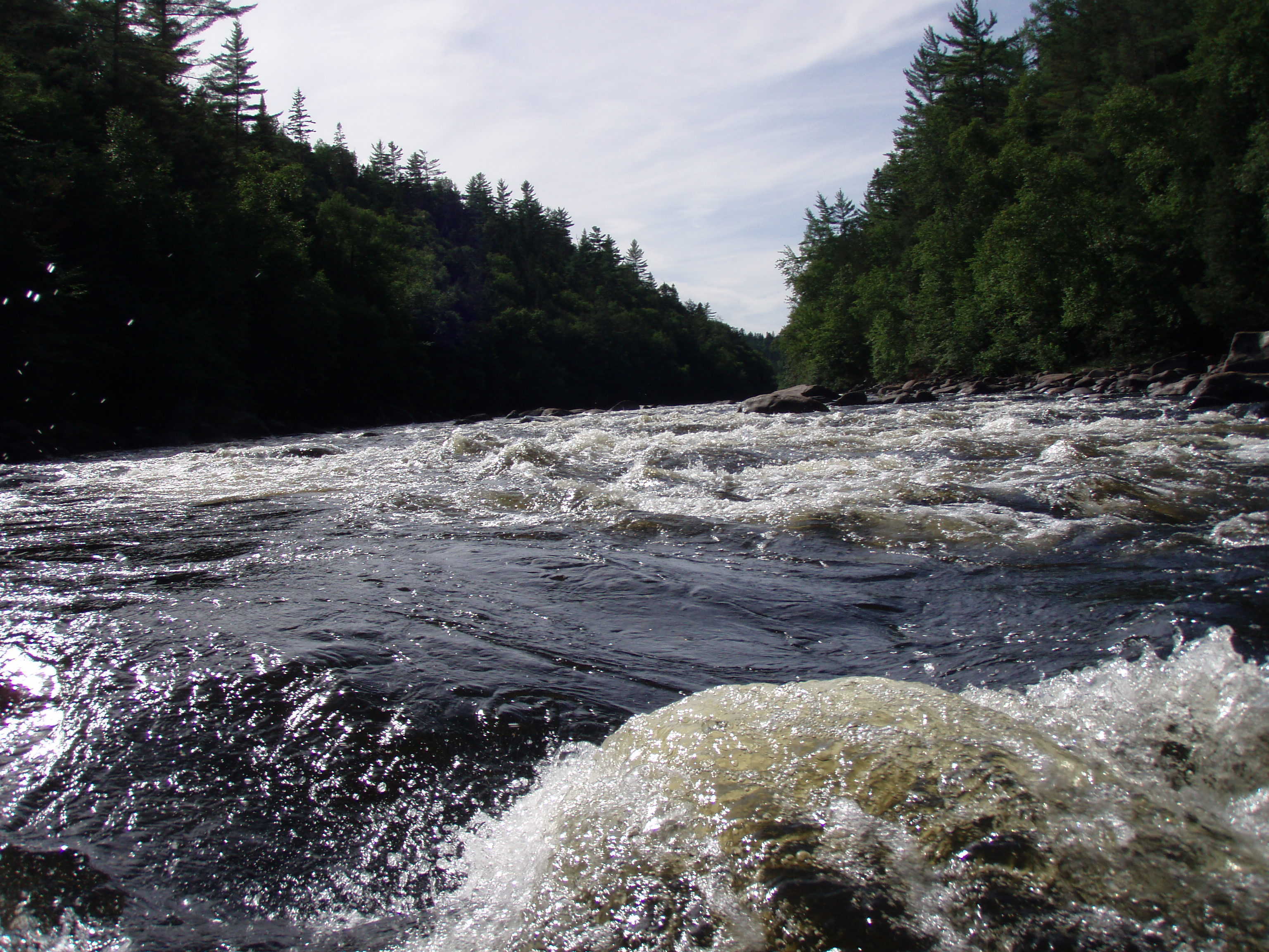 Typical view looking upstrem on the Matawin (Photo by Keith Merkel - 8/9/07)