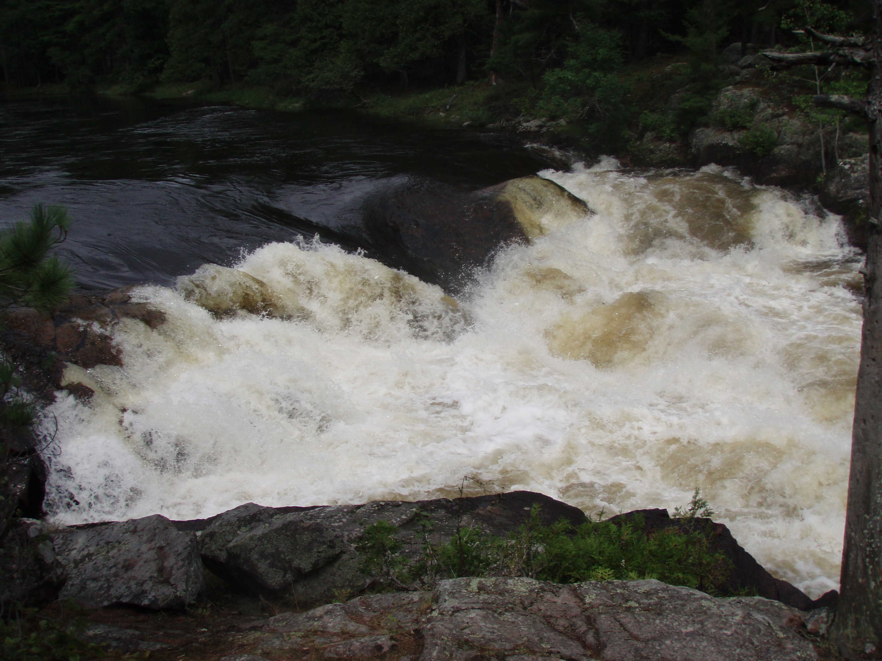 Looking down on Iron Ring rapid in high water. (Photo by Keith Merkel - 8/10/08)