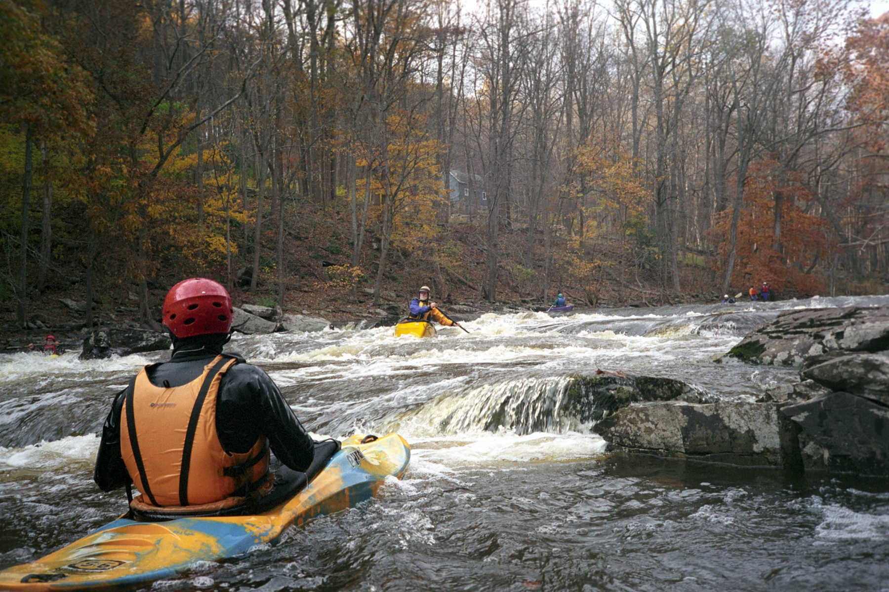 Kim Buttleman in the main drop (Photo by Beth Koller - 11/5/05)