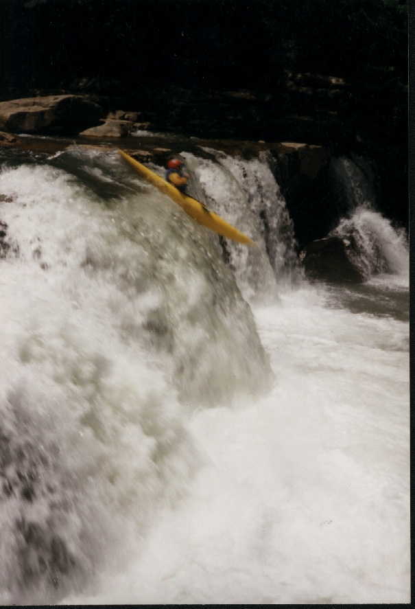 Keith Merkel at Wonder Falls on the Lower Big Sandy (in 1997)