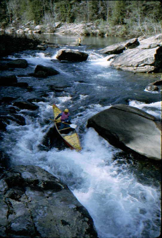 Mike Marstellar (canoe) and Beth Koller (Photo by Bob Maxey - 4/5/92)