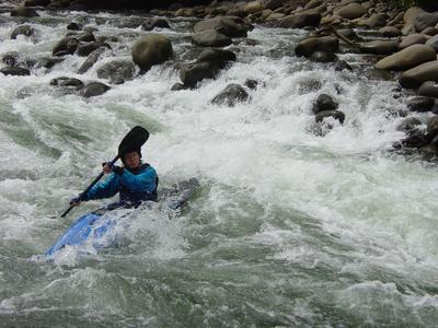 California Barb looking comfortable at Treefort Rapids (Photo by Court Ogilvie - 11/02)