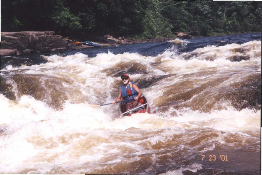 Rick Koller running Elizabeth's Rapid (Photo by Keith Merkel - 7/23/01)