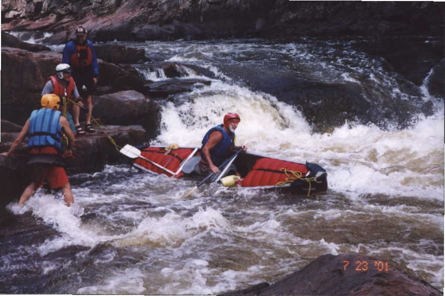 Rick Koller being roped in in Washing Machine (Photo by Keith Merkel - 7/23/01)