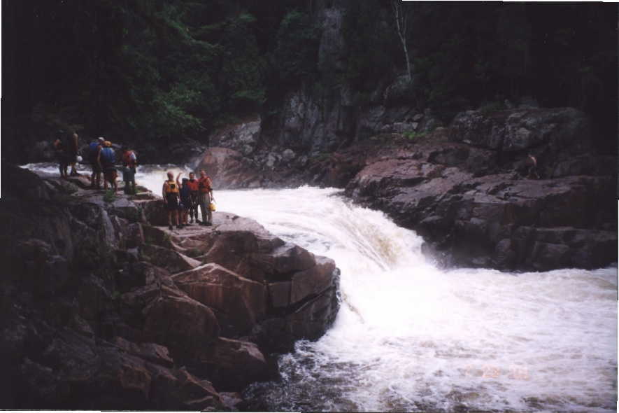 The group scouting(?) the second of the 7 Sisters (Photo by Keith Merkel - 7/23/01)