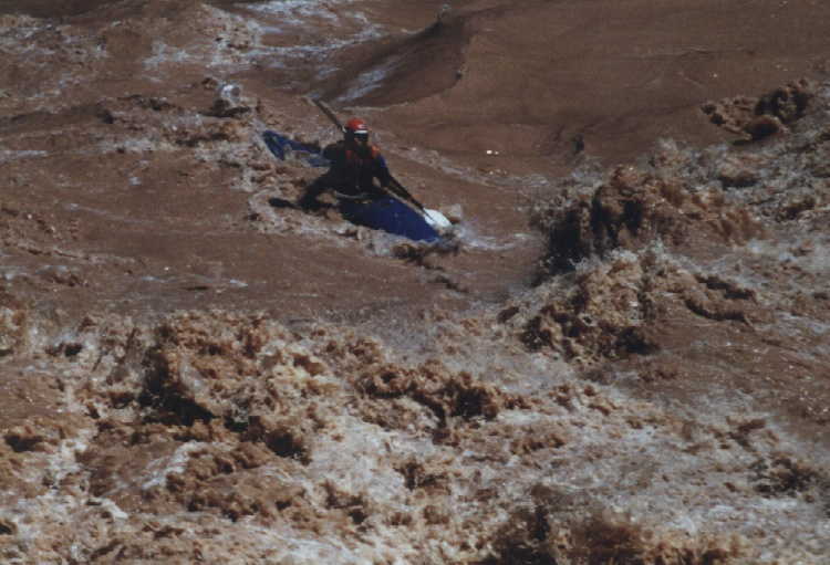 Dave Garrity entering Lava Falls (1993)