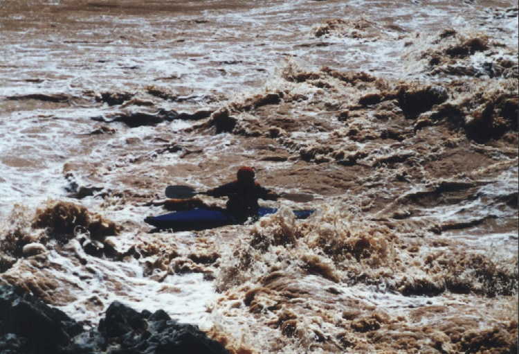 Dave Garrity at the bottom of Lava Falls