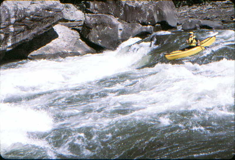 Kim Buttleman at Koontz Flume (Photo by Bob Maxey - 9/11/99)