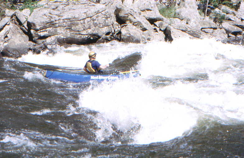 Kim Buttleman in River Wide Stopper (Photo by Bob Maxey - 9/7/02)