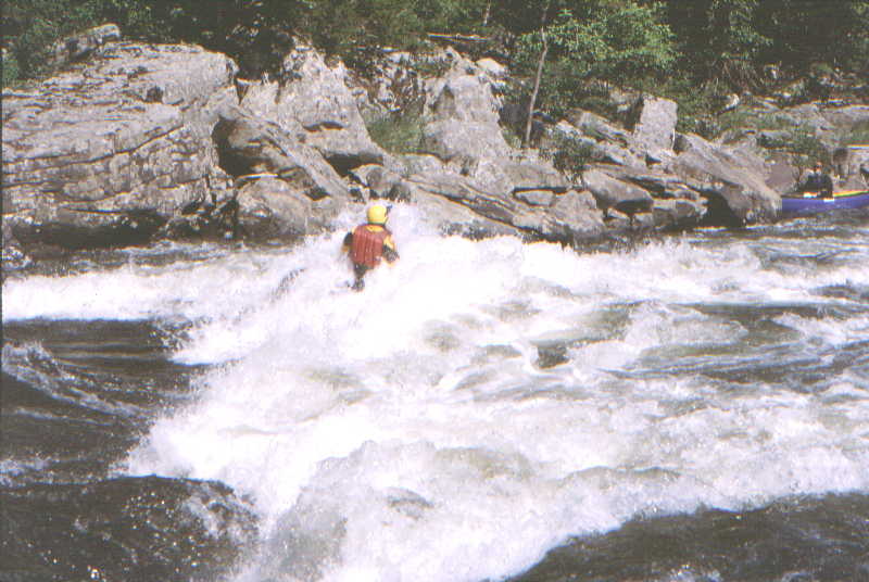 Scott Zetterstrom in River Wide Stopper (Photo by Bob Maxey - 9/7/02)