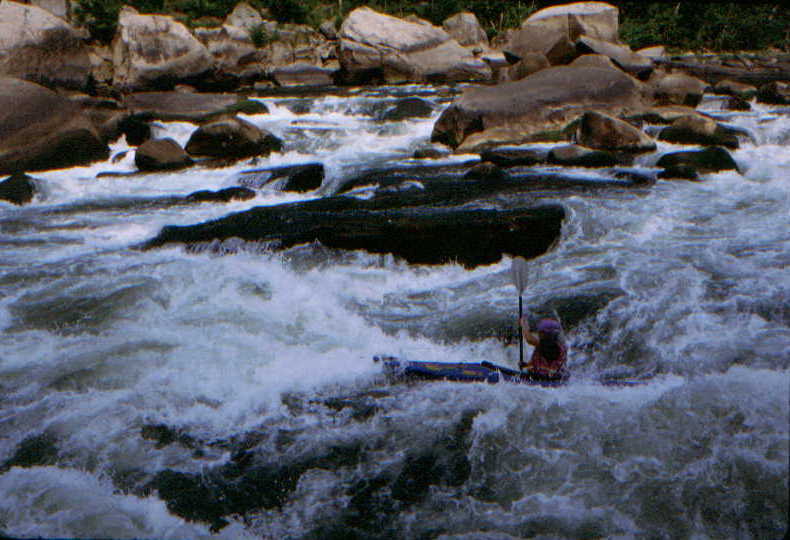 Denise Robinson (now Gravatt) in Lower Keeney (Photo by Bob Maxey - 7/19/97)