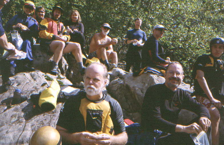 Lunch stop below Lower Keeney (Photo by Bob Maxey - 9/28/02)