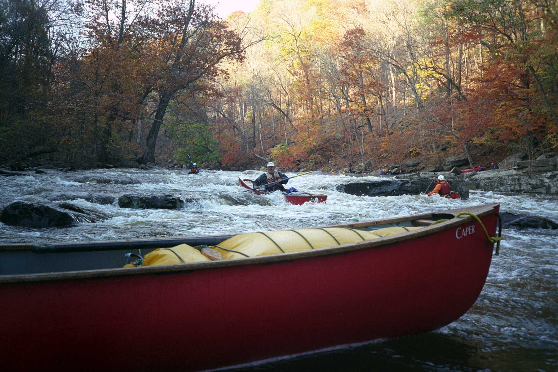 Ed Evangeliti in the main drop (Photo by Beth Koller - 11/5/05)