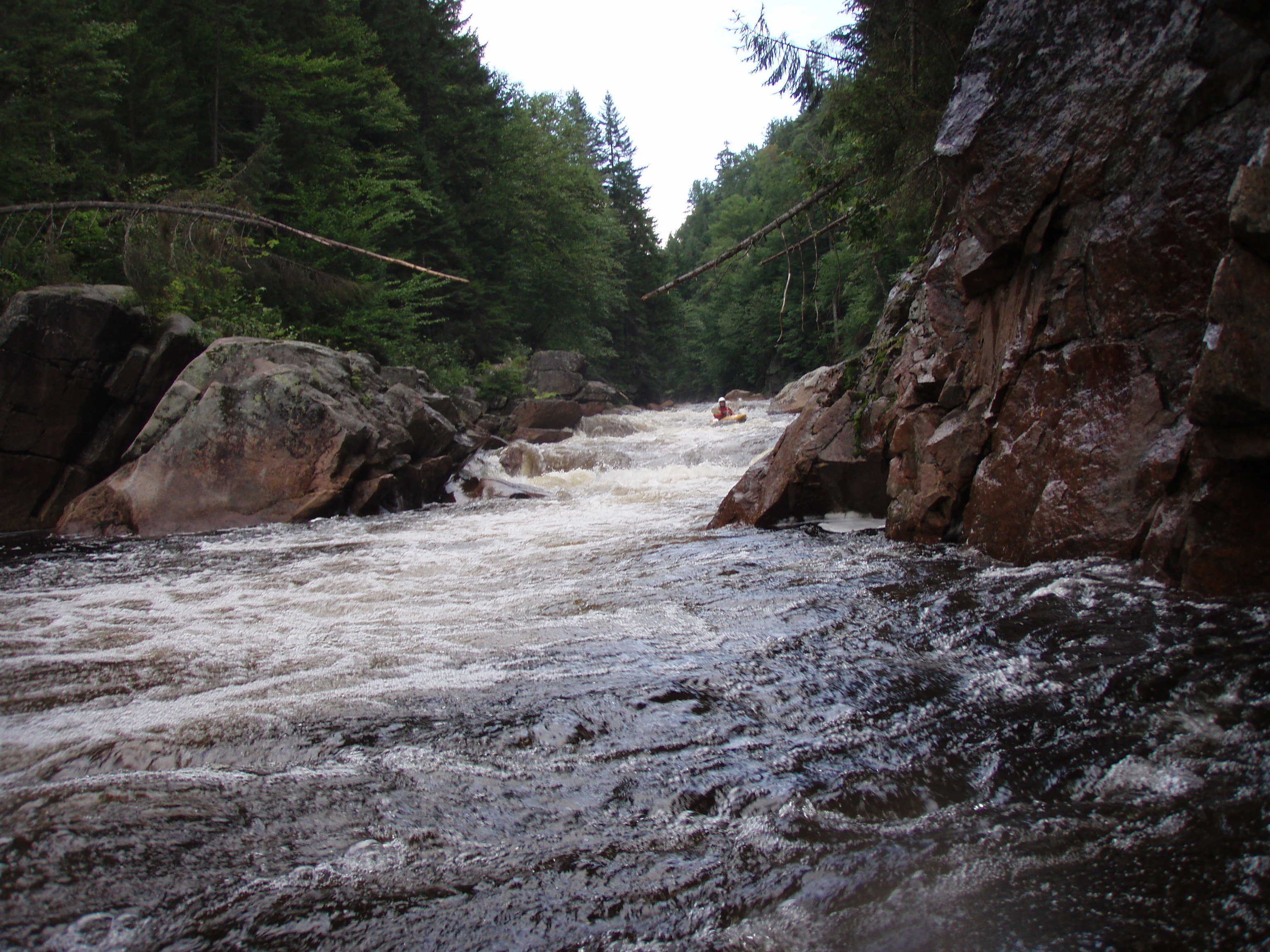 Cahil continuing down that rapid. (Photo by Keith Merkel - 8/14/08)