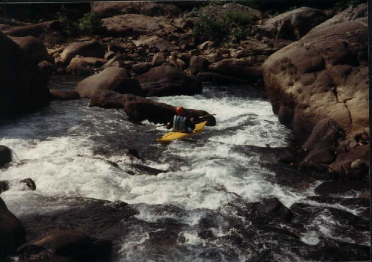 Keith Merkel at the bottom of S-Turn at low water - 5/25/91