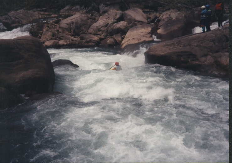 Keith Merkel at the bottom of S-Turn @3.7' - 5/9/92